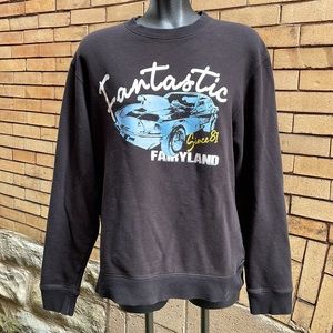 Baleno black Fantastic Fairyland muscle car Sweatshirt Size Large